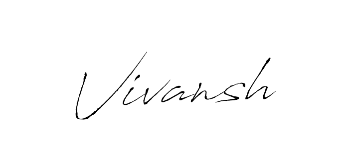 Make a beautiful signature design for name Vivansh. With this signature (Antro_Vectra) style, you can create a handwritten signature for free. Vivansh signature style 6 images and pictures png