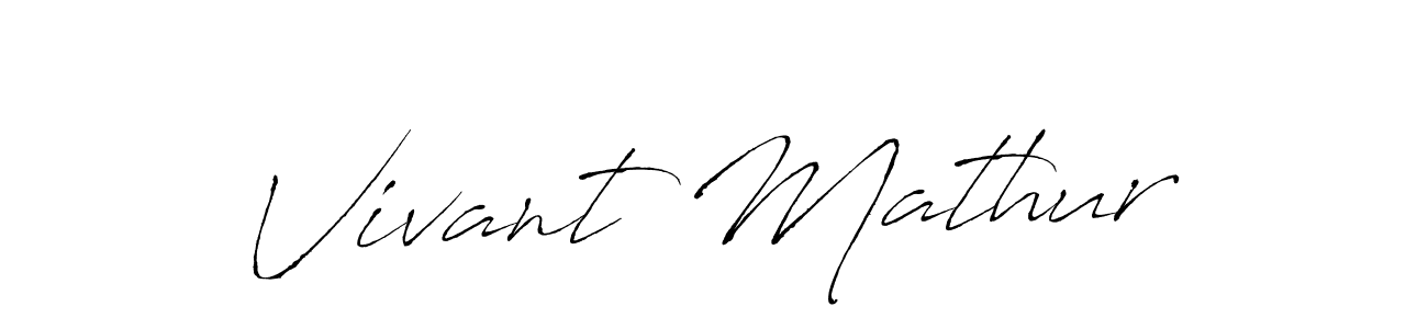 Also You can easily find your signature by using the search form. We will create Vivant Mathur name handwritten signature images for you free of cost using Antro_Vectra sign style. Vivant Mathur signature style 6 images and pictures png