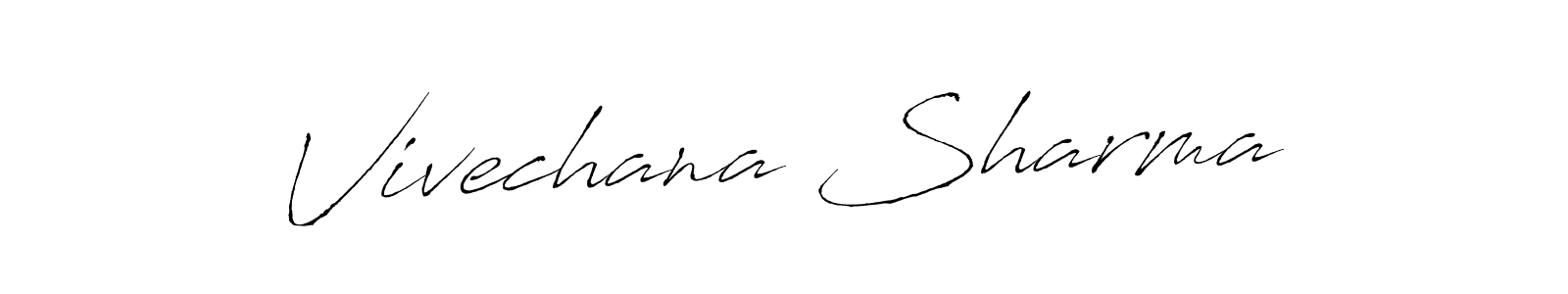 Create a beautiful signature design for name Vivechana Sharma. With this signature (Antro_Vectra) fonts, you can make a handwritten signature for free. Vivechana Sharma signature style 6 images and pictures png