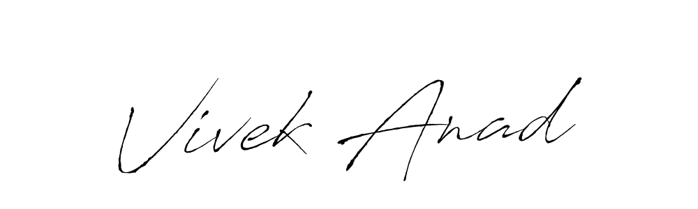 You should practise on your own different ways (Antro_Vectra) to write your name (Vivek Anad) in signature. don't let someone else do it for you. Vivek Anad signature style 6 images and pictures png