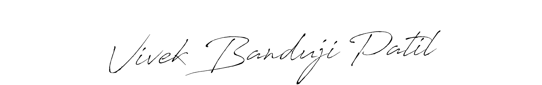 Vivek Banduji Patil stylish signature style. Best Handwritten Sign (Antro_Vectra) for my name. Handwritten Signature Collection Ideas for my name Vivek Banduji Patil. Vivek Banduji Patil signature style 6 images and pictures png
