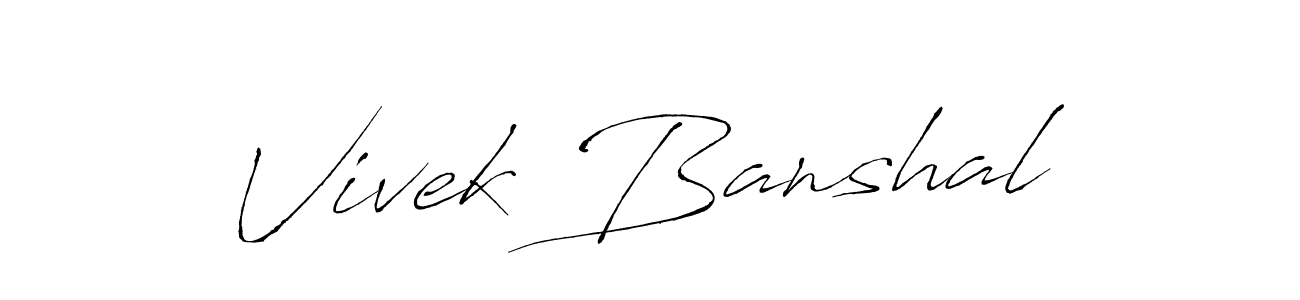 Use a signature maker to create a handwritten signature online. With this signature software, you can design (Antro_Vectra) your own signature for name Vivek Banshal. Vivek Banshal signature style 6 images and pictures png