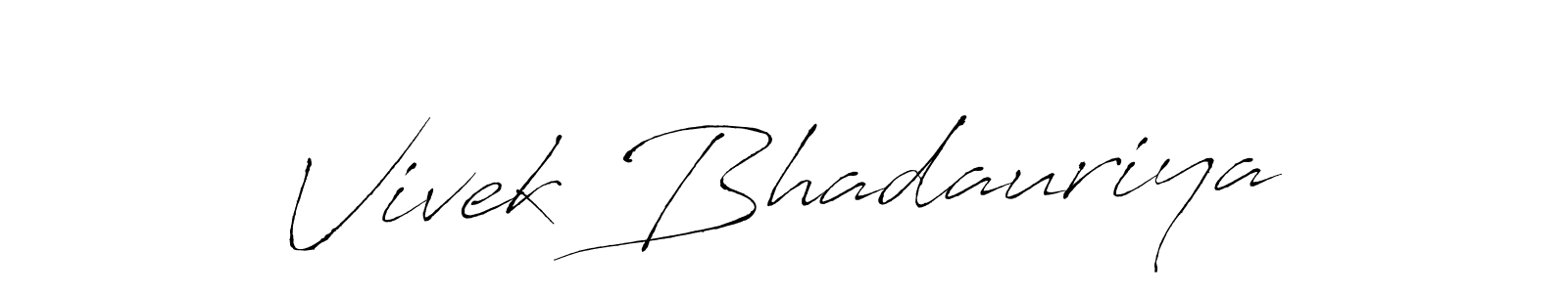 Vivek Bhadauriya stylish signature style. Best Handwritten Sign (Antro_Vectra) for my name. Handwritten Signature Collection Ideas for my name Vivek Bhadauriya. Vivek Bhadauriya signature style 6 images and pictures png