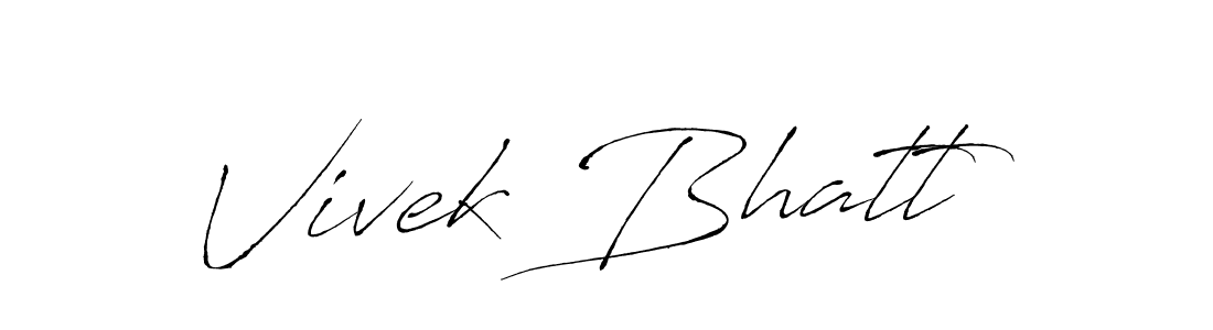 Vivek Bhatt stylish signature style. Best Handwritten Sign (Antro_Vectra) for my name. Handwritten Signature Collection Ideas for my name Vivek Bhatt. Vivek Bhatt signature style 6 images and pictures png