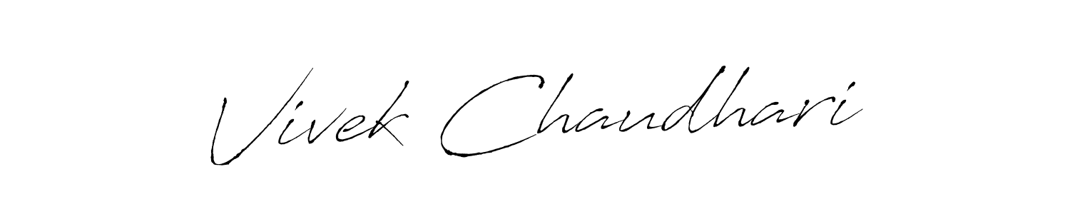 Make a beautiful signature design for name Vivek Chaudhari. With this signature (Antro_Vectra) style, you can create a handwritten signature for free. Vivek Chaudhari signature style 6 images and pictures png