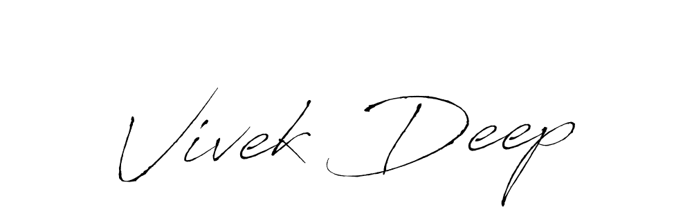 Design your own signature with our free online signature maker. With this signature software, you can create a handwritten (Antro_Vectra) signature for name Vivek Deep. Vivek Deep signature style 6 images and pictures png