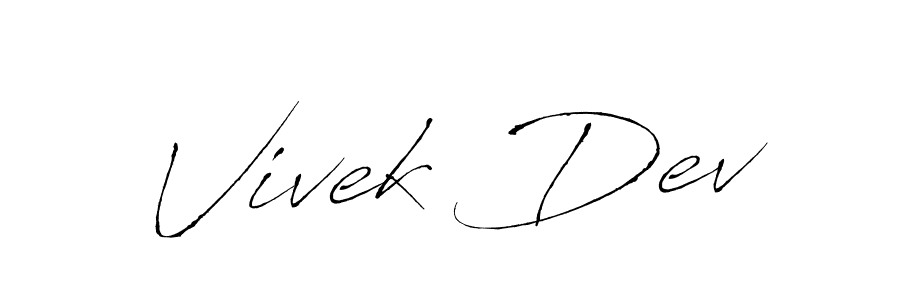 The best way (Antro_Vectra) to make a short signature is to pick only two or three words in your name. The name Vivek Dev include a total of six letters. For converting this name. Vivek Dev signature style 6 images and pictures png