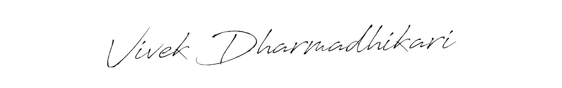 It looks lik you need a new signature style for name Vivek Dharmadhikari. Design unique handwritten (Antro_Vectra) signature with our free signature maker in just a few clicks. Vivek Dharmadhikari signature style 6 images and pictures png