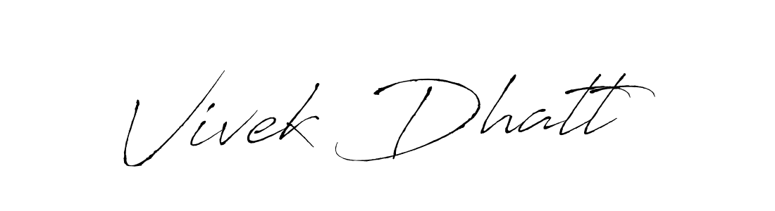 Also You can easily find your signature by using the search form. We will create Vivek Dhatt name handwritten signature images for you free of cost using Antro_Vectra sign style. Vivek Dhatt signature style 6 images and pictures png