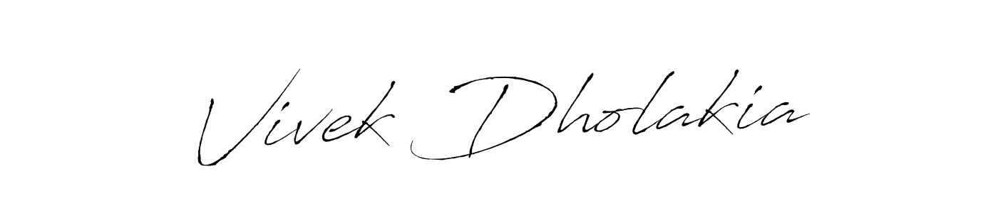 Antro_Vectra is a professional signature style that is perfect for those who want to add a touch of class to their signature. It is also a great choice for those who want to make their signature more unique. Get Vivek Dholakia name to fancy signature for free. Vivek Dholakia signature style 6 images and pictures png