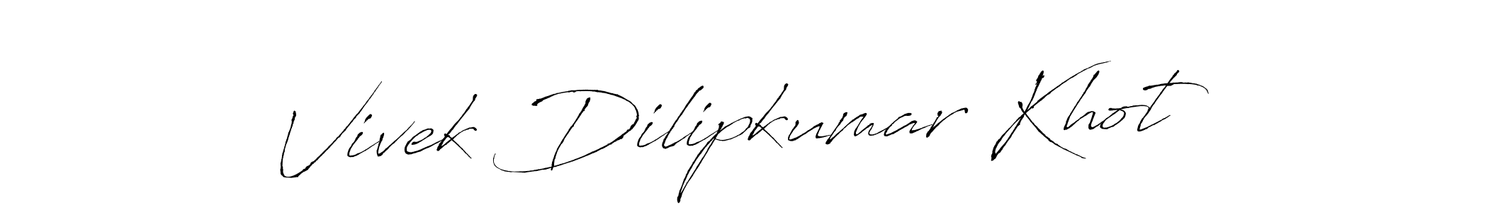 Also we have Vivek Dilipkumar Khot name is the best signature style. Create professional handwritten signature collection using Antro_Vectra autograph style. Vivek Dilipkumar Khot signature style 6 images and pictures png