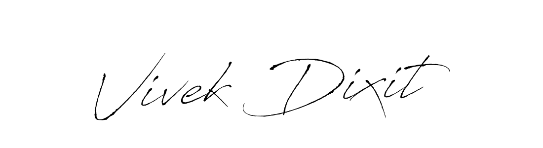 Design your own signature with our free online signature maker. With this signature software, you can create a handwritten (Antro_Vectra) signature for name Vivek Dixit. Vivek Dixit signature style 6 images and pictures png