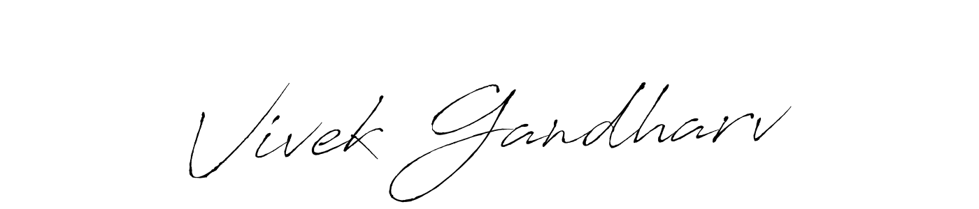 Make a beautiful signature design for name Vivek Gandharv. With this signature (Antro_Vectra) style, you can create a handwritten signature for free. Vivek Gandharv signature style 6 images and pictures png