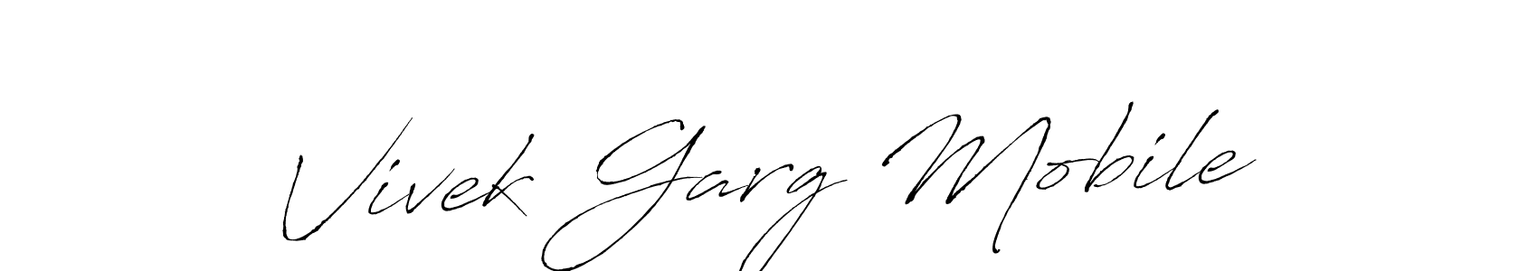 Use a signature maker to create a handwritten signature online. With this signature software, you can design (Antro_Vectra) your own signature for name Vivek Garg Mobile. Vivek Garg Mobile signature style 6 images and pictures png