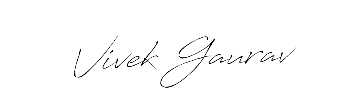 Vivek Gaurav stylish signature style. Best Handwritten Sign (Antro_Vectra) for my name. Handwritten Signature Collection Ideas for my name Vivek Gaurav. Vivek Gaurav signature style 6 images and pictures png
