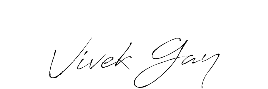 Make a beautiful signature design for name Vivek Gay. With this signature (Antro_Vectra) style, you can create a handwritten signature for free. Vivek Gay signature style 6 images and pictures png