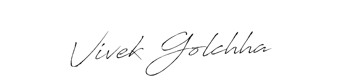 Create a beautiful signature design for name Vivek Golchha. With this signature (Antro_Vectra) fonts, you can make a handwritten signature for free. Vivek Golchha signature style 6 images and pictures png