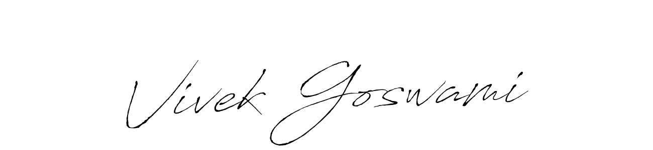 Vivek Goswami stylish signature style. Best Handwritten Sign (Antro_Vectra) for my name. Handwritten Signature Collection Ideas for my name Vivek Goswami. Vivek Goswami signature style 6 images and pictures png