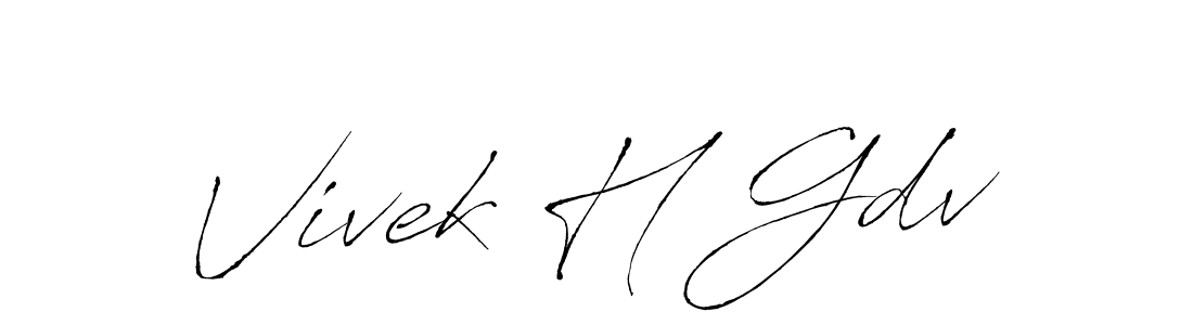 Vivek H Gdv stylish signature style. Best Handwritten Sign (Antro_Vectra) for my name. Handwritten Signature Collection Ideas for my name Vivek H Gdv. Vivek H Gdv signature style 6 images and pictures png