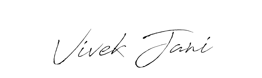 Make a beautiful signature design for name Vivek Jani. With this signature (Antro_Vectra) style, you can create a handwritten signature for free. Vivek Jani signature style 6 images and pictures png