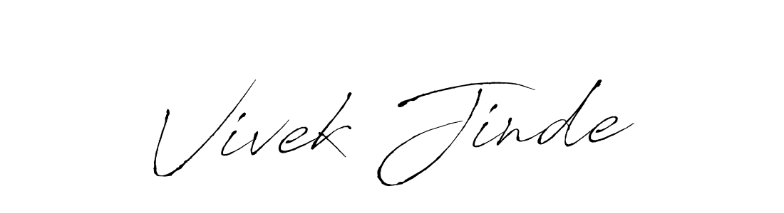 How to make Vivek Jinde signature? Antro_Vectra is a professional autograph style. Create handwritten signature for Vivek Jinde name. Vivek Jinde signature style 6 images and pictures png