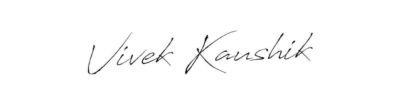 Design your own signature with our free online signature maker. With this signature software, you can create a handwritten (Antro_Vectra) signature for name Vivek Kaushik. Vivek Kaushik signature style 6 images and pictures png