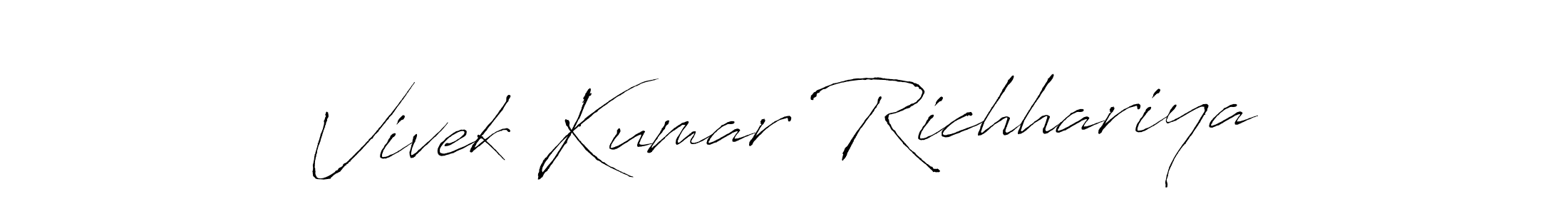 Vivek Kumar Richhariya stylish signature style. Best Handwritten Sign (Antro_Vectra) for my name. Handwritten Signature Collection Ideas for my name Vivek Kumar Richhariya. Vivek Kumar Richhariya signature style 6 images and pictures png