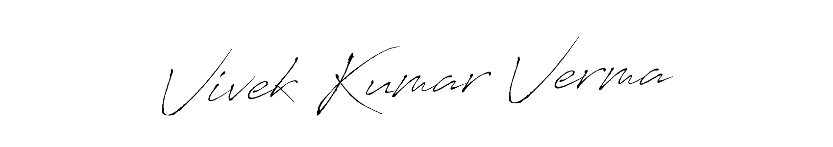 The best way (Antro_Vectra) to make a short signature is to pick only two or three words in your name. The name Vivek Kumar Verma include a total of six letters. For converting this name. Vivek Kumar Verma signature style 6 images and pictures png