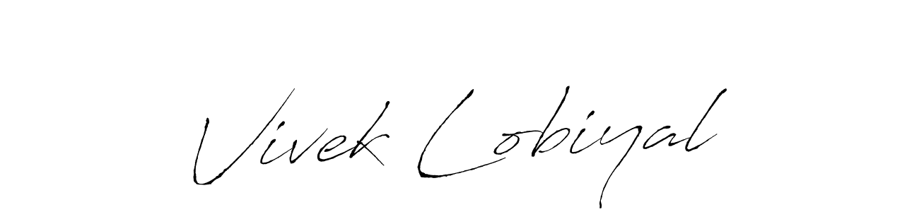 Make a beautiful signature design for name Vivek Lobiyal. With this signature (Antro_Vectra) style, you can create a handwritten signature for free. Vivek Lobiyal signature style 6 images and pictures png