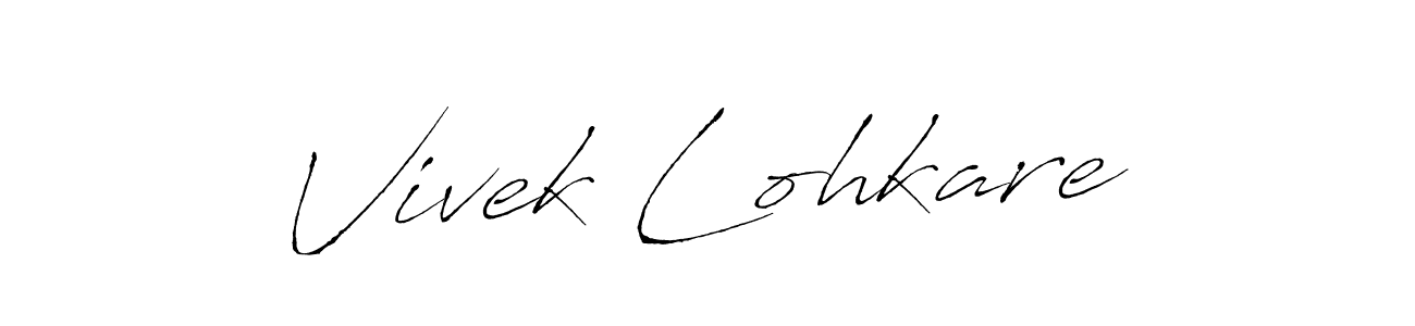 How to make Vivek Lohkare name signature. Use Antro_Vectra style for creating short signs online. This is the latest handwritten sign. Vivek Lohkare signature style 6 images and pictures png