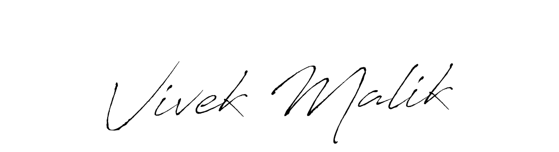 Make a beautiful signature design for name Vivek Malik. With this signature (Antro_Vectra) style, you can create a handwritten signature for free. Vivek Malik signature style 6 images and pictures png