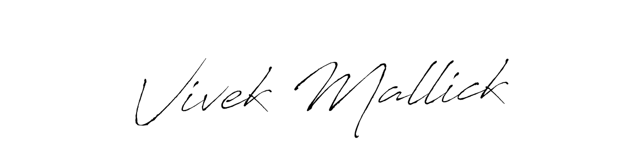 Design your own signature with our free online signature maker. With this signature software, you can create a handwritten (Antro_Vectra) signature for name Vivek Mallick. Vivek Mallick signature style 6 images and pictures png