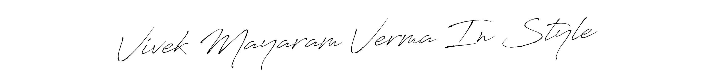 How to make Vivek Mayaram Verma In Style signature? Antro_Vectra is a professional autograph style. Create handwritten signature for Vivek Mayaram Verma In Style name. Vivek Mayaram Verma In Style signature style 6 images and pictures png