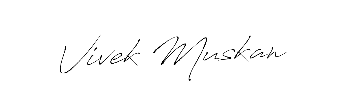 The best way (Antro_Vectra) to make a short signature is to pick only two or three words in your name. The name Vivek Muskan include a total of six letters. For converting this name. Vivek Muskan signature style 6 images and pictures png