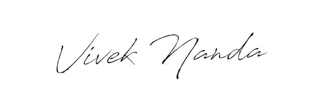 Use a signature maker to create a handwritten signature online. With this signature software, you can design (Antro_Vectra) your own signature for name Vivek Nanda. Vivek Nanda signature style 6 images and pictures png