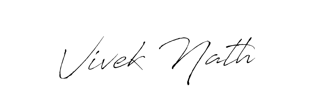 Vivek Nath stylish signature style. Best Handwritten Sign (Antro_Vectra) for my name. Handwritten Signature Collection Ideas for my name Vivek Nath. Vivek Nath signature style 6 images and pictures png