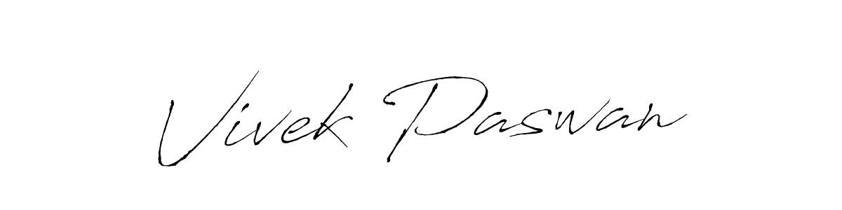 Design your own signature with our free online signature maker. With this signature software, you can create a handwritten (Antro_Vectra) signature for name Vivek Paswan. Vivek Paswan signature style 6 images and pictures png