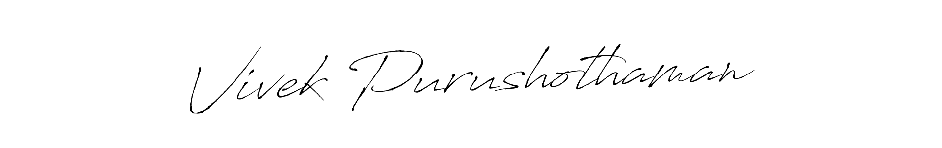 Make a beautiful signature design for name Vivek Purushothaman. With this signature (Antro_Vectra) style, you can create a handwritten signature for free. Vivek Purushothaman signature style 6 images and pictures png