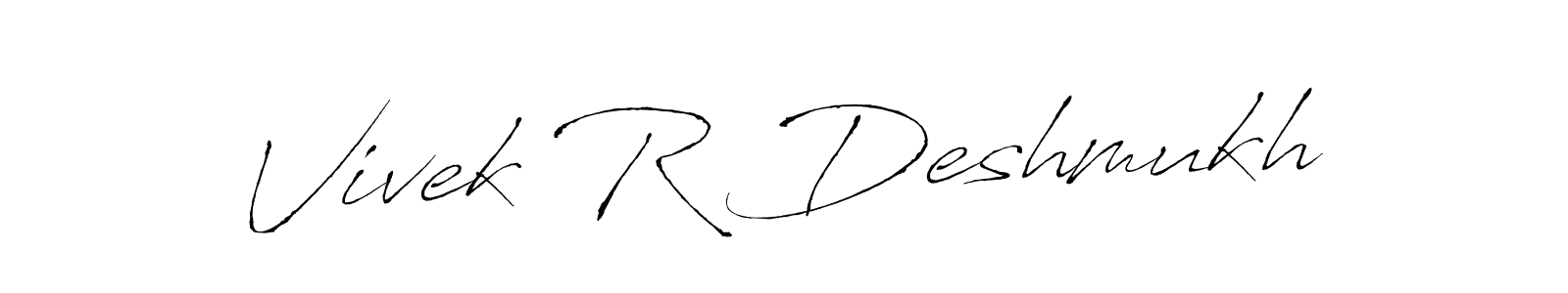 Design your own signature with our free online signature maker. With this signature software, you can create a handwritten (Antro_Vectra) signature for name Vivek R Deshmukh. Vivek R Deshmukh signature style 6 images and pictures png