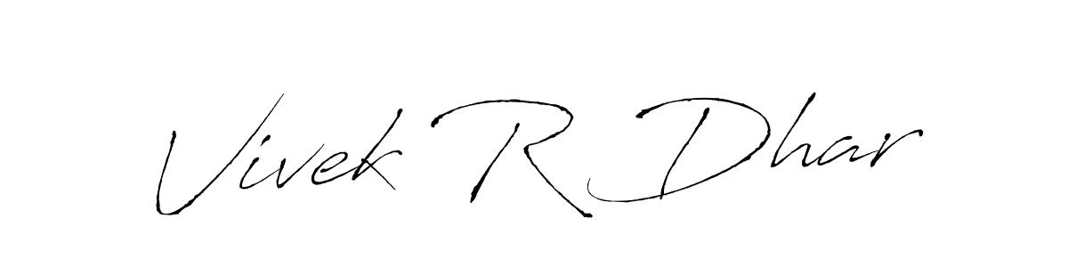 Also we have Vivek R Dhar name is the best signature style. Create professional handwritten signature collection using Antro_Vectra autograph style. Vivek R Dhar signature style 6 images and pictures png
