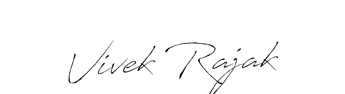 Design your own signature with our free online signature maker. With this signature software, you can create a handwritten (Antro_Vectra) signature for name Vivek Rajak. Vivek Rajak signature style 6 images and pictures png