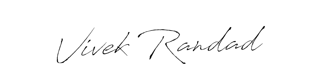 Vivek Randad stylish signature style. Best Handwritten Sign (Antro_Vectra) for my name. Handwritten Signature Collection Ideas for my name Vivek Randad. Vivek Randad signature style 6 images and pictures png