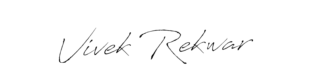 How to make Vivek Rekwar signature? Antro_Vectra is a professional autograph style. Create handwritten signature for Vivek Rekwar name. Vivek Rekwar signature style 6 images and pictures png