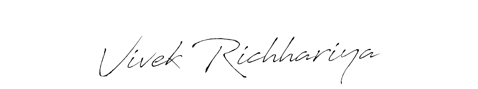 Make a short Vivek Richhariya signature style. Manage your documents anywhere anytime using Antro_Vectra. Create and add eSignatures, submit forms, share and send files easily. Vivek Richhariya signature style 6 images and pictures png