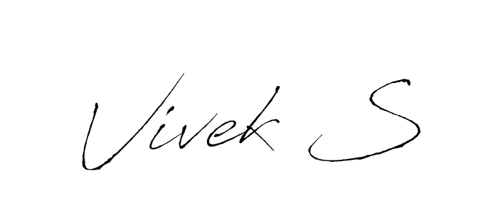 The best way (Antro_Vectra) to make a short signature is to pick only two or three words in your name. The name Vivek S include a total of six letters. For converting this name. Vivek S signature style 6 images and pictures png