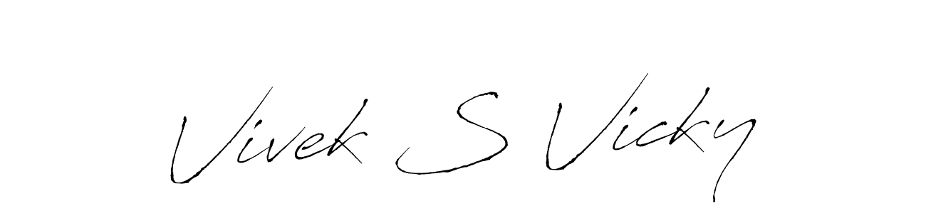 Similarly Antro_Vectra is the best handwritten signature design. Signature creator online .You can use it as an online autograph creator for name Vivek S Vicky. Vivek S Vicky signature style 6 images and pictures png
