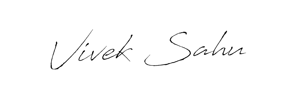 Make a beautiful signature design for name Vivek Sahu. With this signature (Antro_Vectra) style, you can create a handwritten signature for free. Vivek Sahu signature style 6 images and pictures png