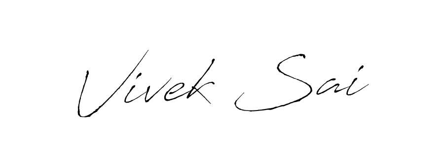 Make a beautiful signature design for name Vivek Sai. With this signature (Antro_Vectra) style, you can create a handwritten signature for free. Vivek Sai signature style 6 images and pictures png