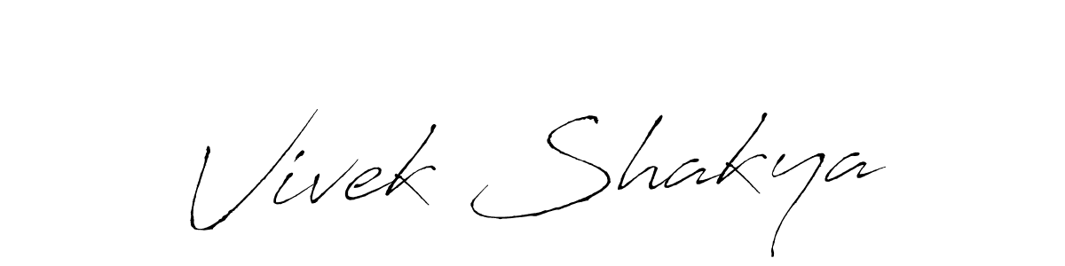 Create a beautiful signature design for name Vivek Shakya. With this signature (Antro_Vectra) fonts, you can make a handwritten signature for free. Vivek Shakya signature style 6 images and pictures png