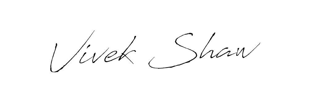 Make a beautiful signature design for name Vivek Shaw. With this signature (Antro_Vectra) style, you can create a handwritten signature for free. Vivek Shaw signature style 6 images and pictures png